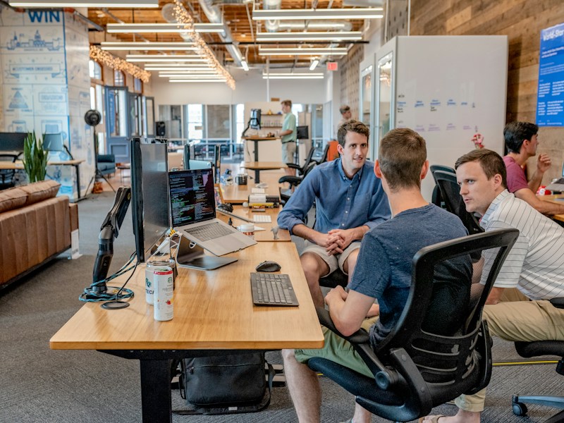Business team discussing stakeholder communication and reputation planning